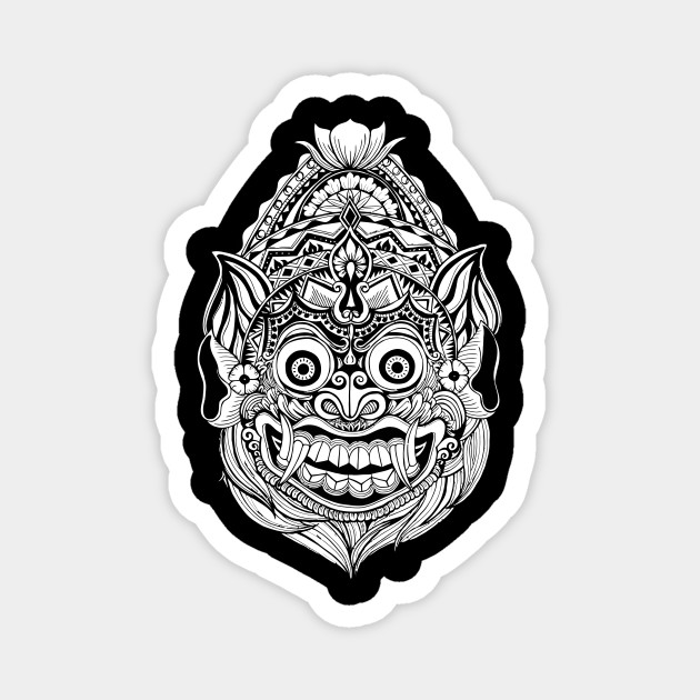 Barong Bali Mask Tattoo Ink Magnet Teepublic