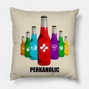 Zombie Perks in Triangle Perkaholic on Creme Pillow