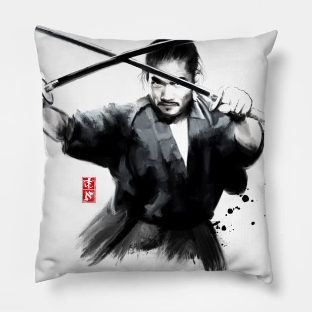 Samurai Katana & Wakizashi Pillow by ILYOart