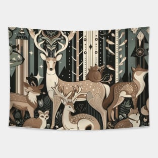 Winter Forest Family Tapestry