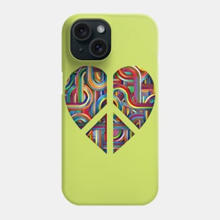 Colorful Abstract Heart-Peace Symbol Phone Case