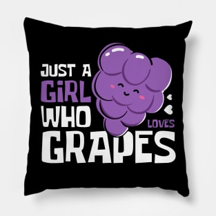 Just A Girl Who Loves Grapes Funny Pillow