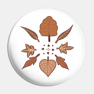 Brown leaf Pin