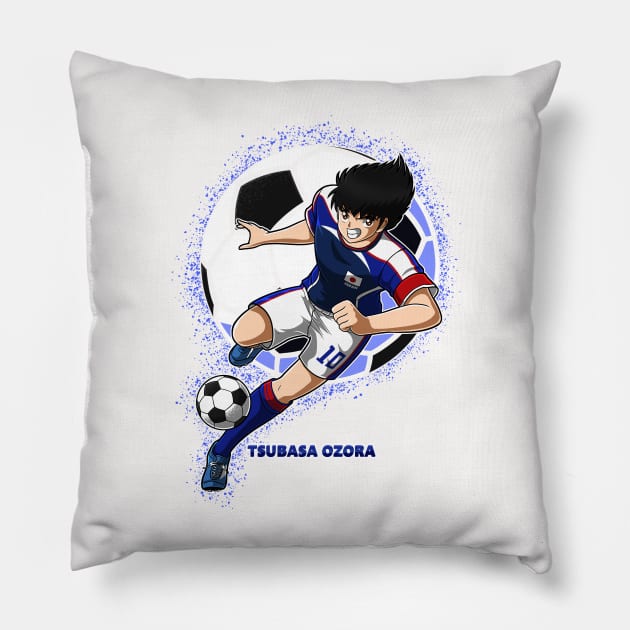 Captain Tsubasa Tsubasa Ozora Drive Shoot Pillow by Paradox Studio