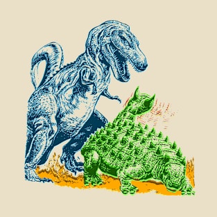 Ankylosaurus smacking Rex T-Shirt