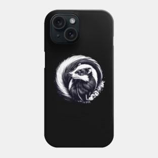 Skunk illustration Phone Case