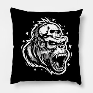 old vintage gorilla Pillow