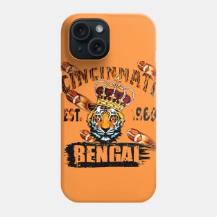 cincinnati bengal football ohio est 1968 retro vintage look Phone Case