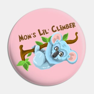 Koala Gifts for Kids Mom's Little Climber Zoo Wild Animal Design Pin