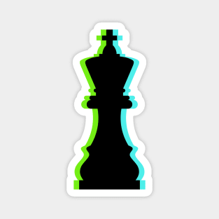 Trippy King Piece (Neon Green And Neon Blue) Magnet