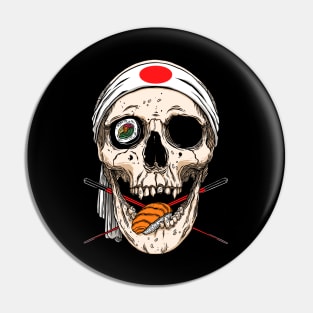 Kawaii Japanese Anime Skeleton Sushi Halloween Pin