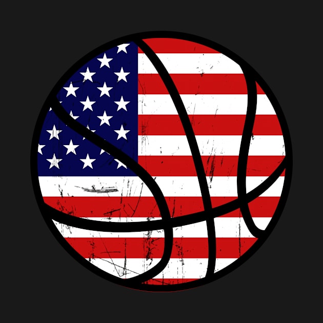 Usa America Flag Basketball 4Th Of July by mazurprop