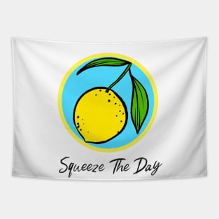 Funny Food Quotes Lemons Squeeze The Day Tapestry