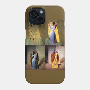 Klimt & Hayez kiss pop art Phone Case