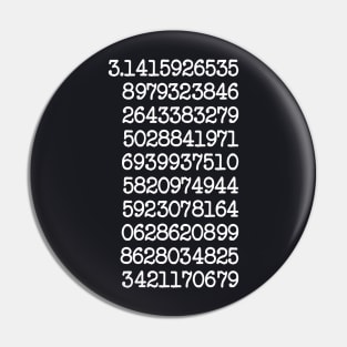 Number Pi | Typography Pin