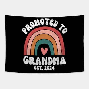 Soon To Be Great Grandma 2024 Promoted To Grandma Rainbow Tapestry