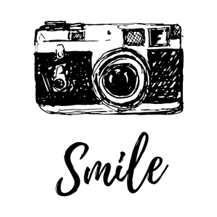 Smile - Photographer/Camera - Retro T-Shirt