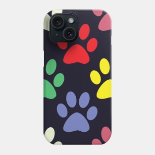 Colorful Puppy Dog Paw Pattern Phone Case