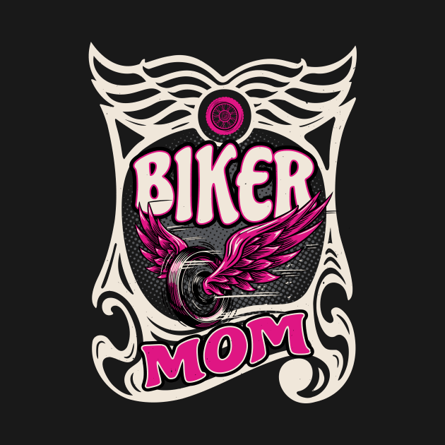 Biker Mom Motorcycle Mother Women by Foxxy Merch