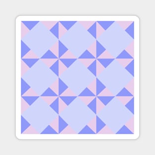 Periwinkle Right and Left Patchwork Pattern Magnet