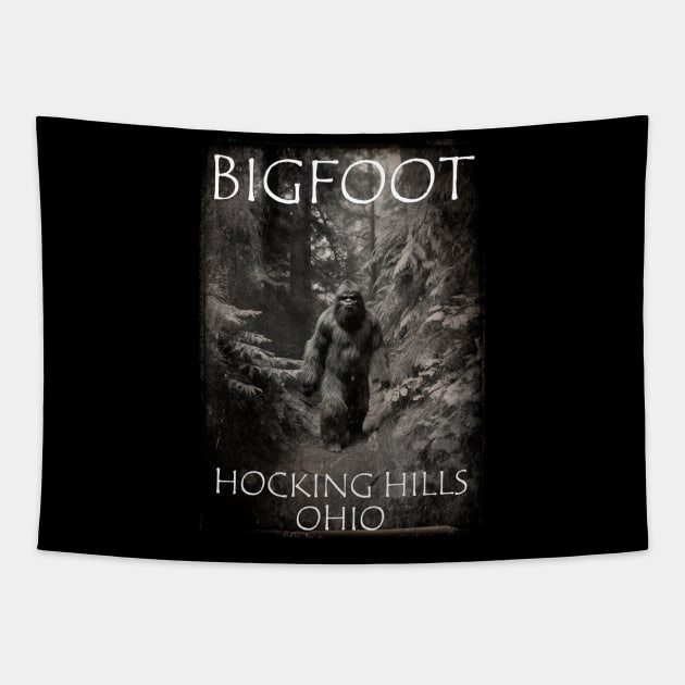 Bigfoot Hocking Hills Ohio Tapestry by BarrySullivan