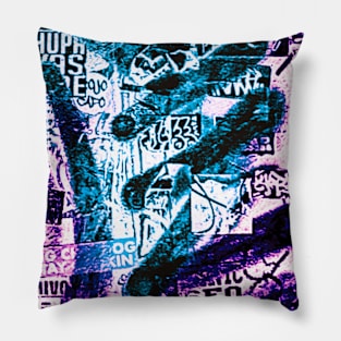 Street Art NYC Graffiti Colors Pillow