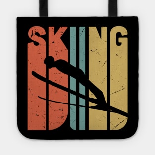 Retro SKIING /  Skiing lover gift idea / Skiing fan present / winter sports / ski jumping gift Tote