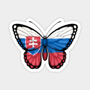 Slovakian Flag Butterfly Magnet