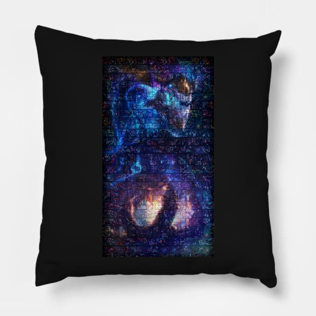 AurelionSol Mosaic Portrait 1 Pillow by nowtfancy