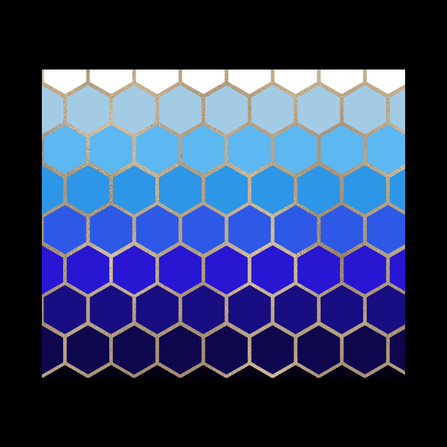 Honeycomb - Blue & Champagne by TheWildOrchid