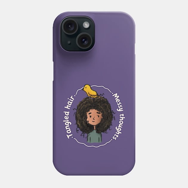 Tangled hair. Messy thoughts Phone Case by 4Drachma