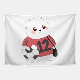 Papi Bear Loves Soccer | Bunniesmee Tapestry