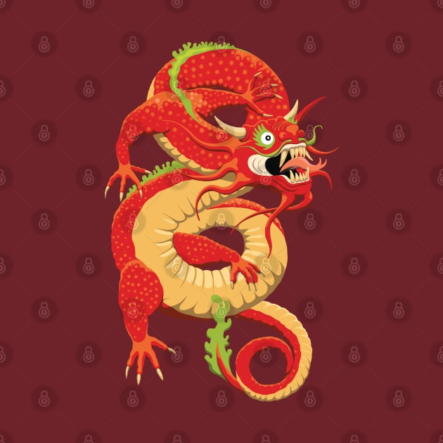 Red Chinese Dragon by TMBTM