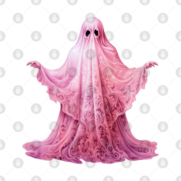 Pink Halloween Ghost by Chromatic Fusion Studio