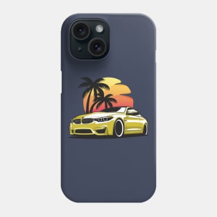 Yellow F82 M4 Coupe Sunset Phone Case