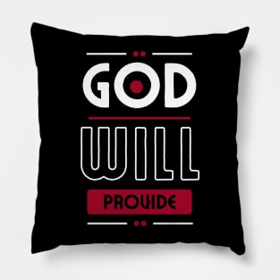 Colorful God Will Provide Christian Design Pillow