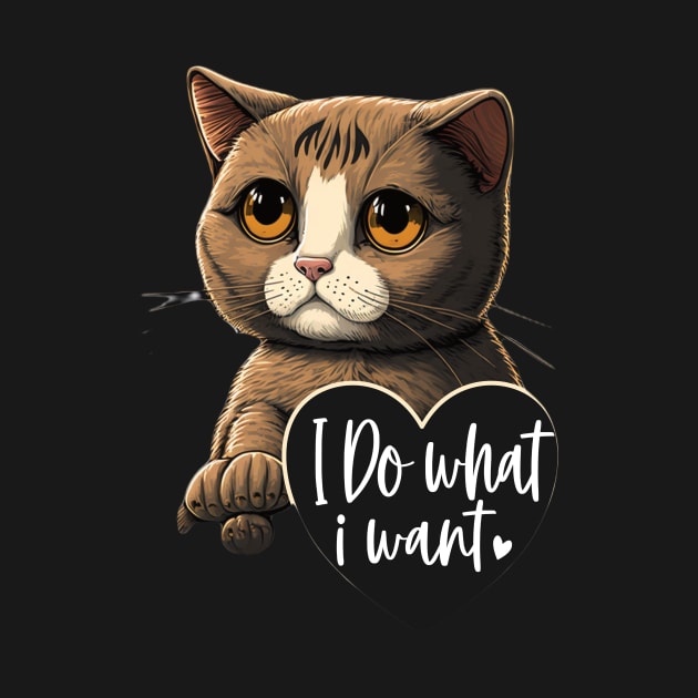 I Do What I Want Cute Funny Cat by Cute Creatures