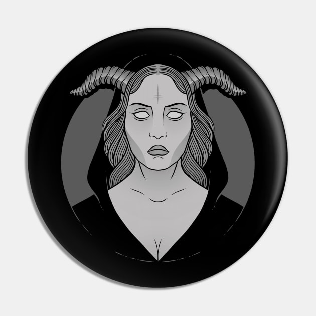 Occult Girl Pin by Deniart