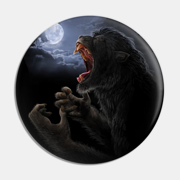 Howling Mad Werewolf Pin by Viergacht