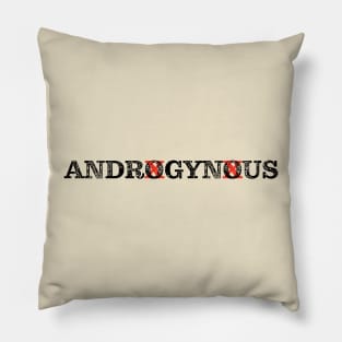 Androgynous Black / Red Pillow