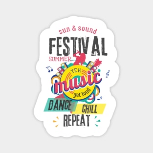 Festival Summer Dancing Chilling Magnet