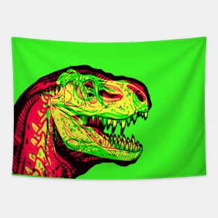 T-Rex Interactive Magenta&Green Filter T-Shirt By Red&Blue Tapestry