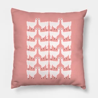Llamas in Pink Pillow
