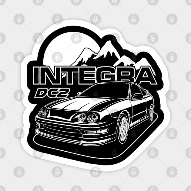 INTEGRA DC2 (White Print) Magnet by WINdesign