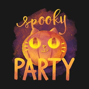 Spooky Party - Halloween Pumpkin cat T-Shirt