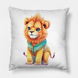 colorful cute lion Pillow