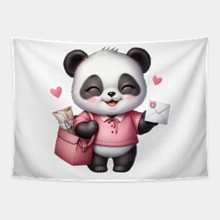 Valentine Love Panda Bear Tapestry