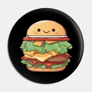 Burger Cartoon Pin