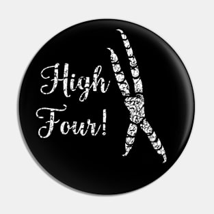 Parrot Footprint High Four, High Five Pin