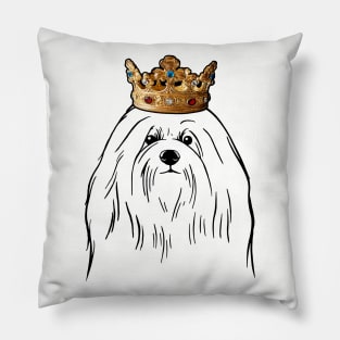 Coton de Tulear Dog King Queen Wearing Crown Pillow